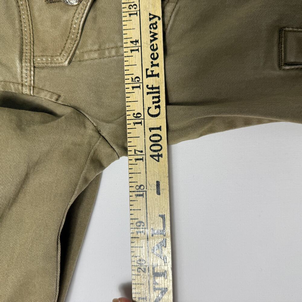 WHBM embroidered button front jacket Sz 4 olive green Smoky Topaz military vibe - Picture 13 of 13